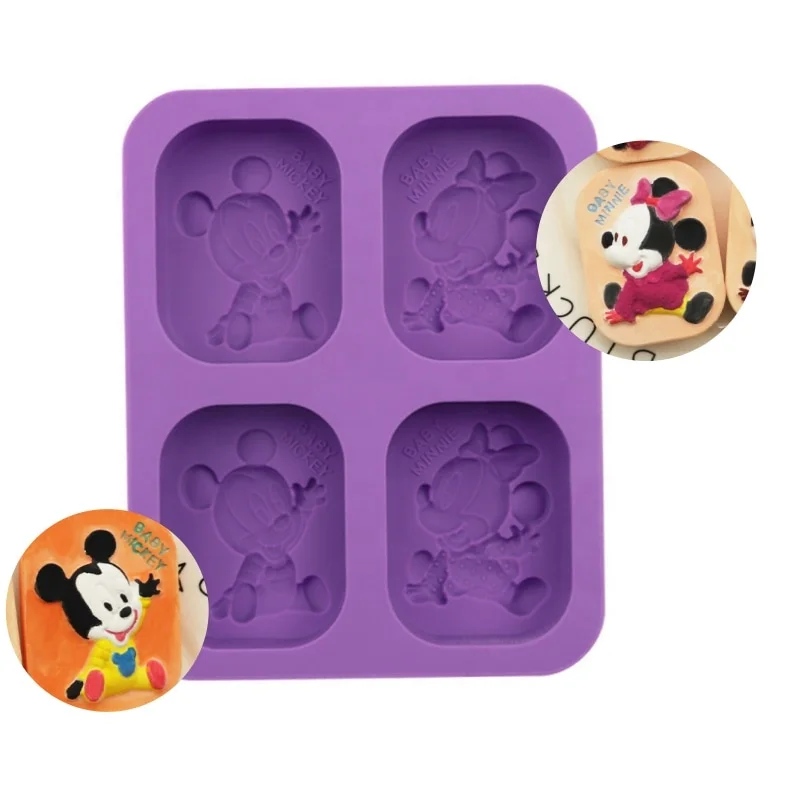 

Newest Design Mickey Mouse Silicone Cake Mold Chocolate and Fondant Mold Soap Plaster Mould