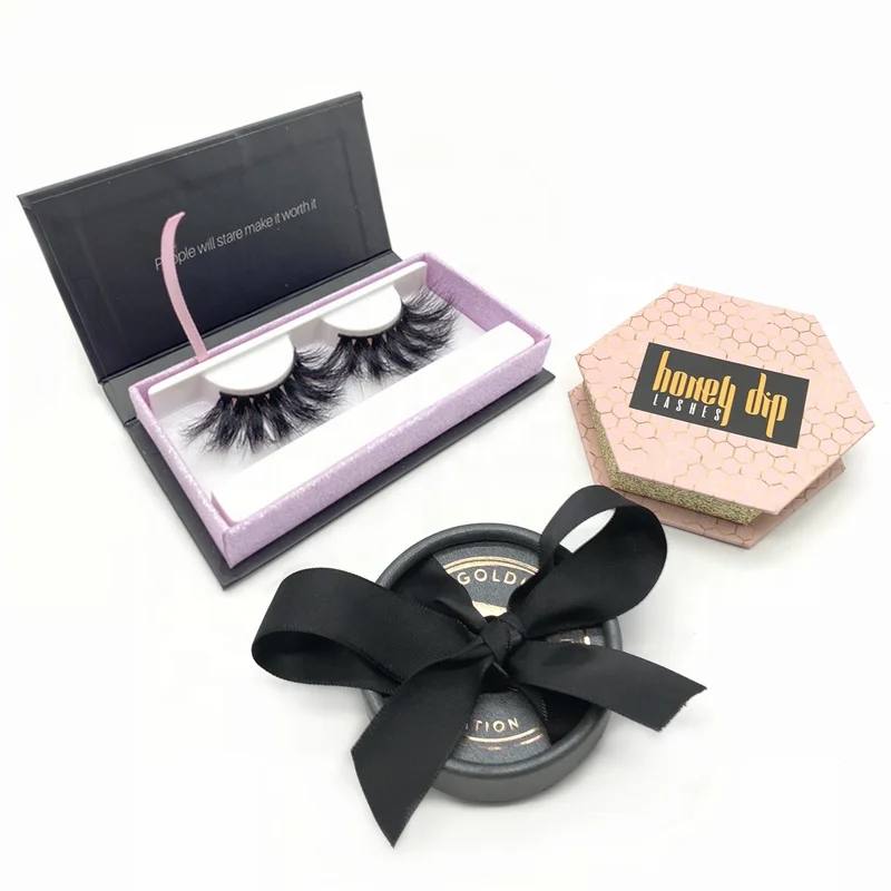 

Free samples wholesale private label 25mm eyelashes and custom eyelash packaging box for 3d false lashes, Natural black