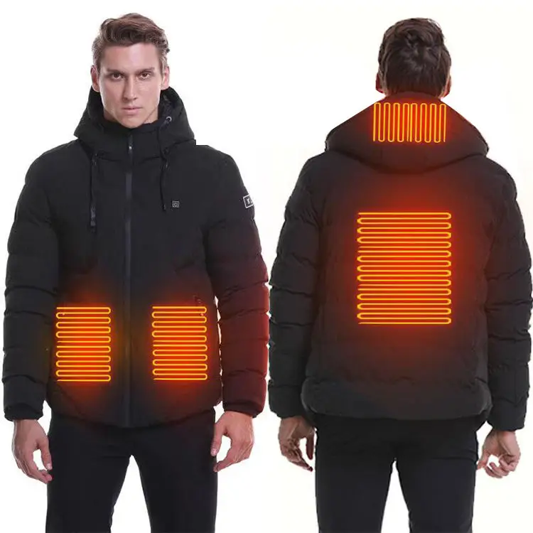 4 Zone Heating Hooded Polyester Winter Jacket