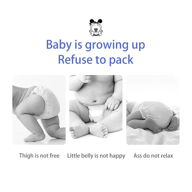 
Abdl style baby print thick adult diapers absorber baby diapers 