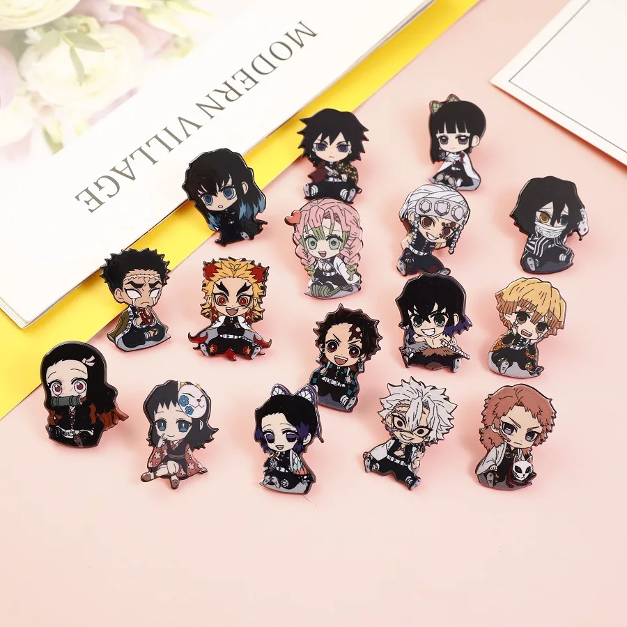 

China jewelry supplier new cartoon anime trend brooch acrylic brooch Demon Slayer Brooch