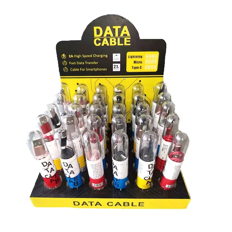 

1m Nylon braided Flex I Phone 2.0 Fast Charging Cheap Type C Micro USB Charger Data Cable Set, Black,gold,silver,pink,red