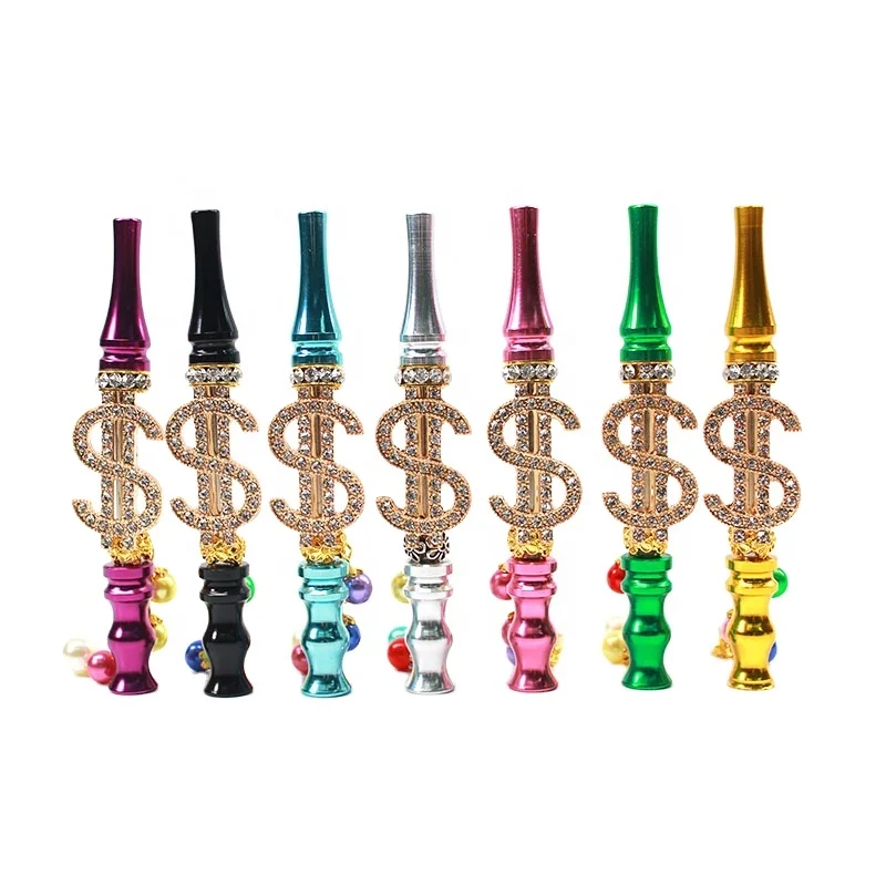 

UKETA wearable rhinestone dollar design inlaid shisha filter blunt holder vendor