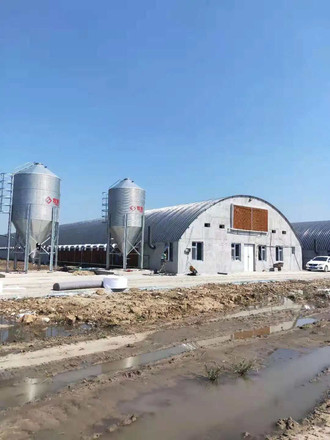 Galvanizing Stainless Steel Grain Silo For Poultry Farm Feeding System Used Grain Silos For Sale