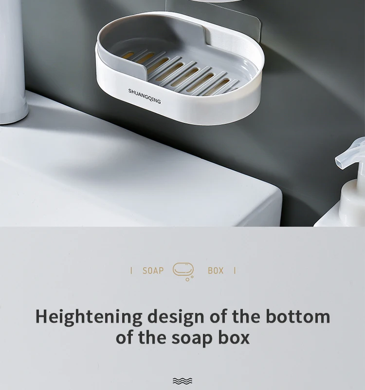 plastic wall mounted soap holder self adhesive soap dish