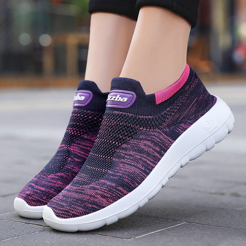 

GY01 Fitness Stylish Running Training Loafers Shoes Ladies Flat Shoes Women Tennis Shoes Women, Black