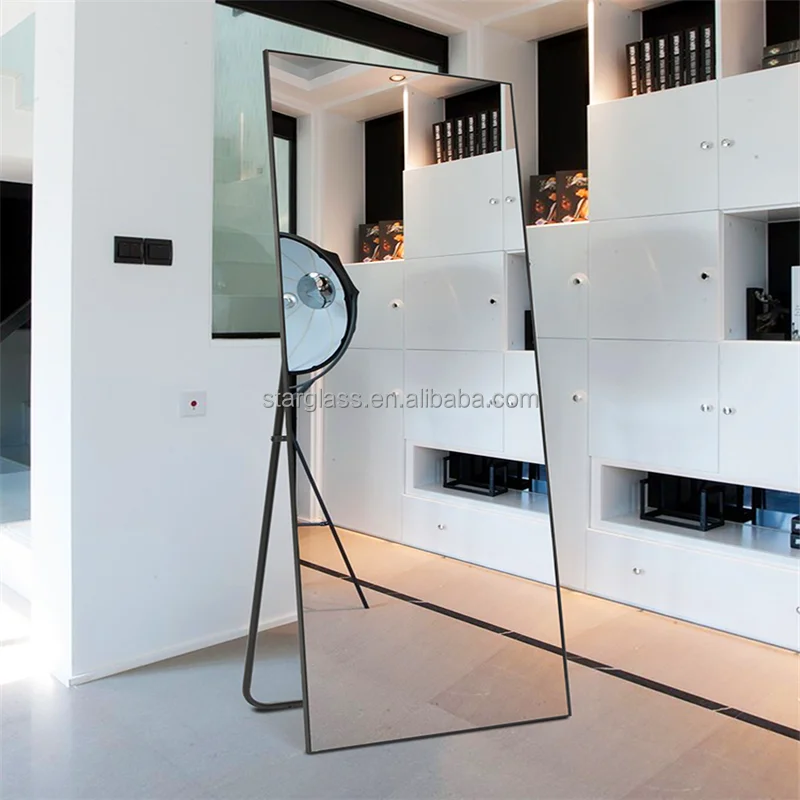 

Wholesale fashion aluminum Framed floor standing large mirror bedroom full length dressing mirror