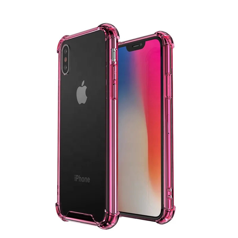 

Best selling clear hard acrylic tpu four corner shockproof transparent phone case for iphone X /xs max, Multi-color, can be customized