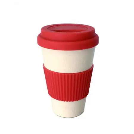 

MIKENDA Bamboo Fiber Cup Coffee Biodegradable Bamboo Fiber Reusable Cup