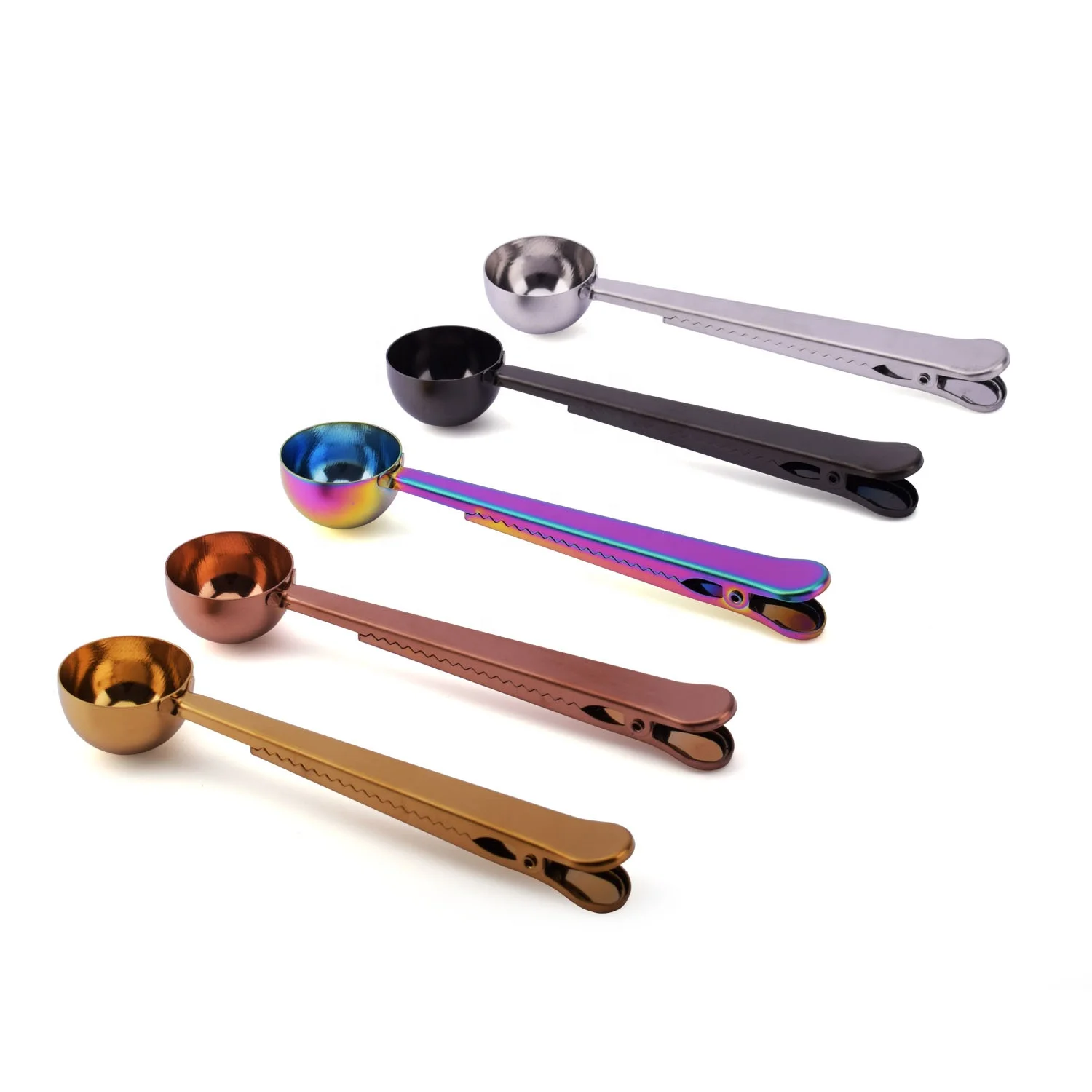 

Multifunctional Serve Stainless Steel Tea Spoon with Integrated Bag Clip