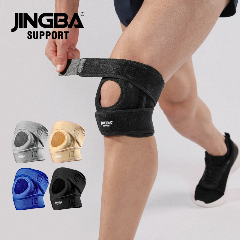 

JINGBA Custom Logo Multicolor Adjustable Patellar Knee Pad for Injury Recovery Running Workout Powerlifting Running Cycling