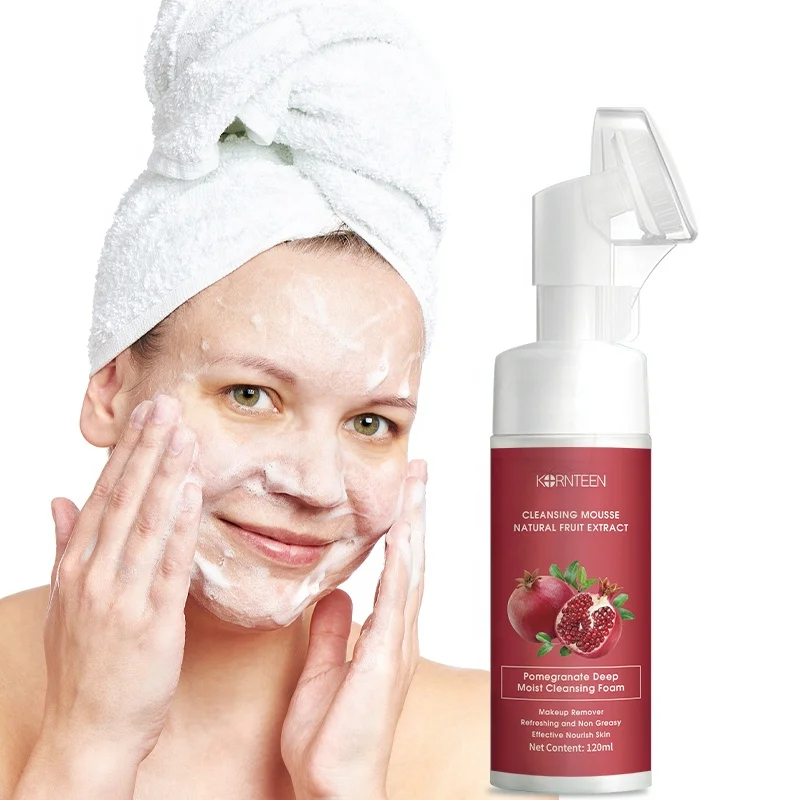 

Private Label Vegan Pomegranate Foaming Cleanser Natural Whitening Brightening Hydrating Organic Herbal Foam Face Wash