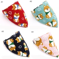 

Free Sample China Soft 100% Cotton Cheap Printed Triangle Pet Dog Bandana