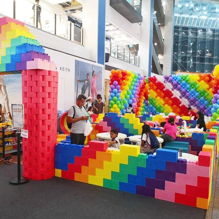 

new design kids soft indoor playground for rainbow playghouse, Colorful
