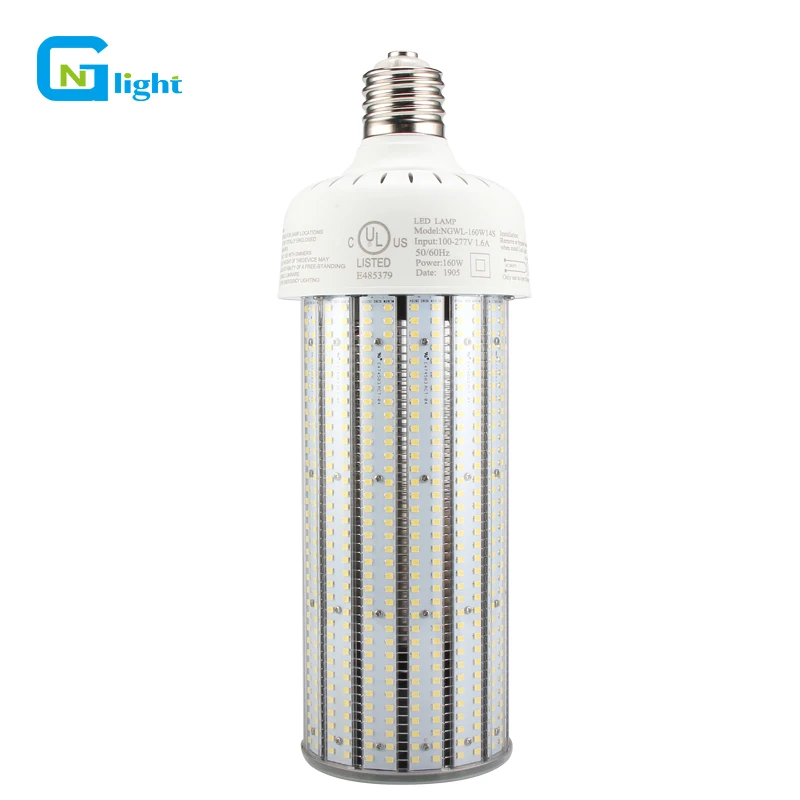 Factory direct 400W MH/HPS/HID equivalant large commercial area 160w Led corn Lamp bulb