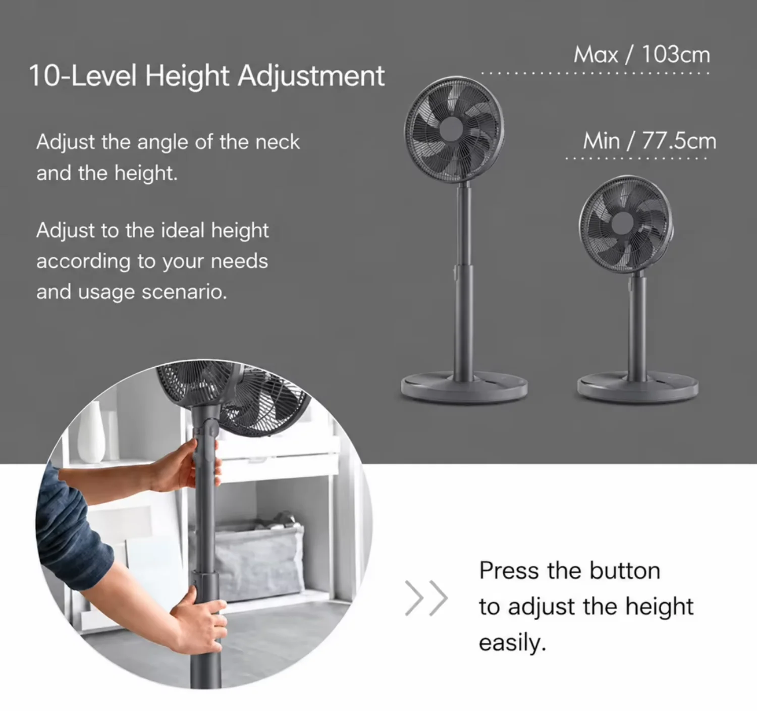 Pedestal Fan, BLDC, 2-in-1 - detail 10