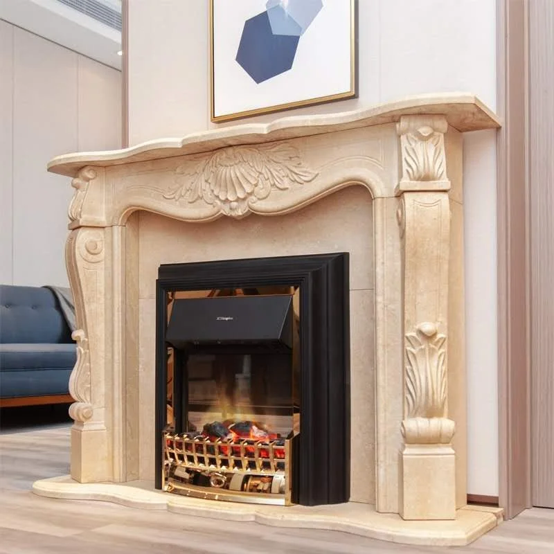 
Factory direct white marble electric fireplace 