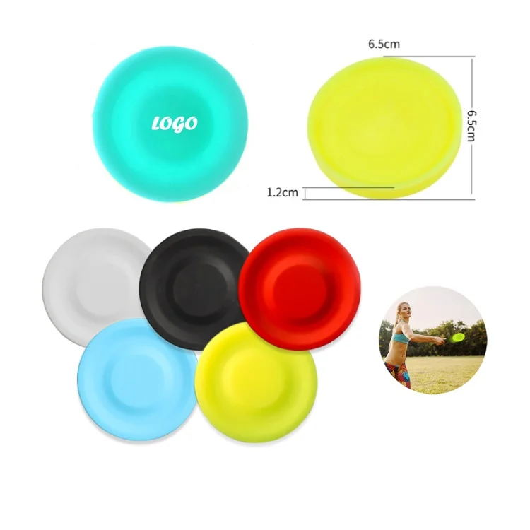 

Pocket Flexible Mini Silicone Flying Disc Flying Disk Clips Fitness Toys for Outdoor Sport, Blue/red/yellow/pink/green/skyblue/orange/black/purple