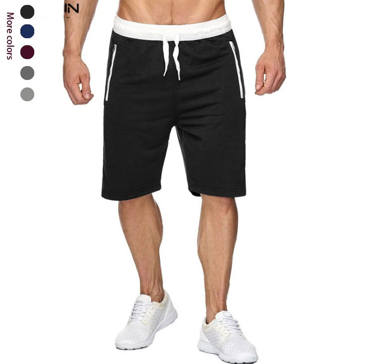 

Best Selling Men New Summer Fit Sports Drawstring Training Pocket Breathable Cotton Gym Shorts, As pictures