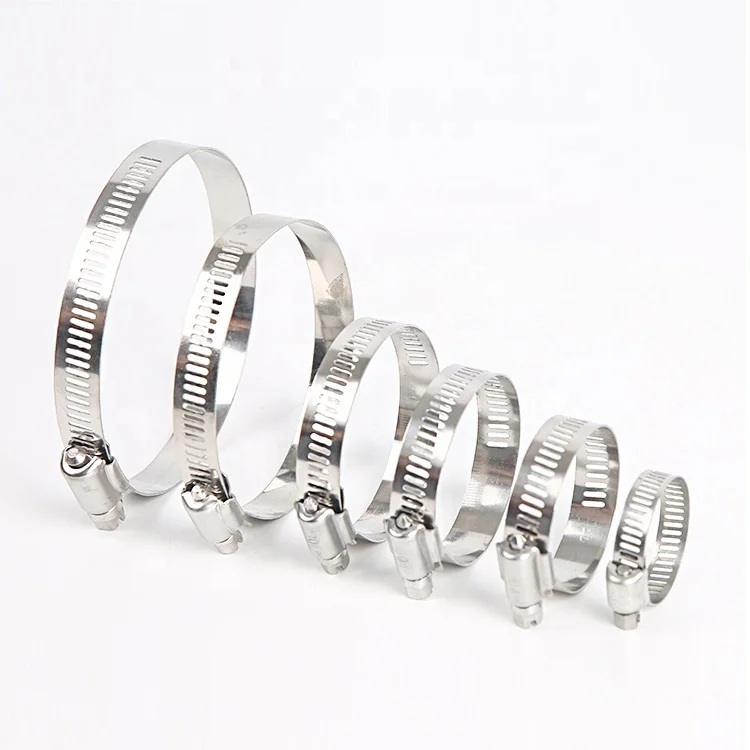 
304 201 stainless steel bolt hose tube pipe clamp clip throat hoop for auto parts 