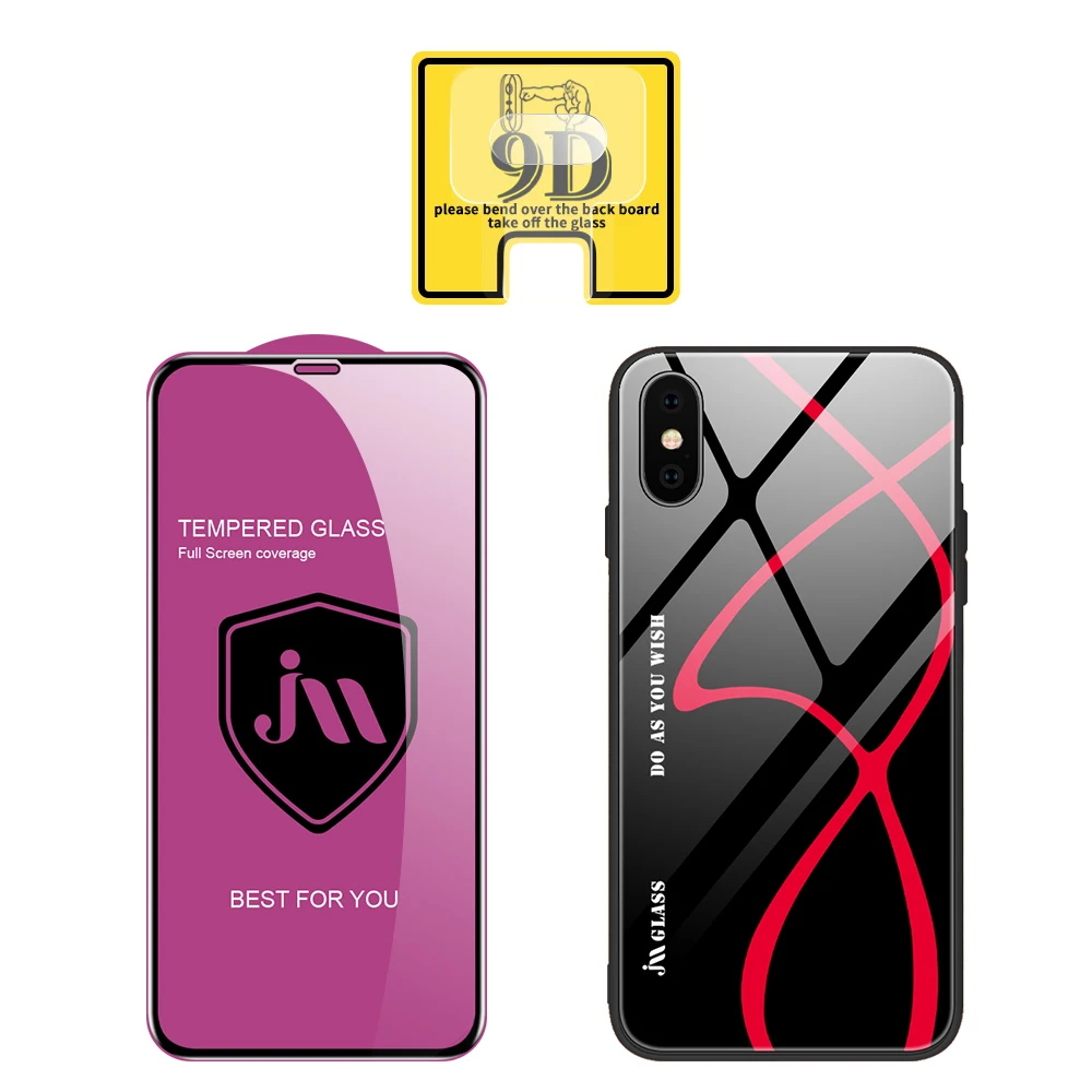 

New arrival 3in1 360 Full Protective Phone Cases With Tempered Glass Mobile Phone Protection Set for iphone series, 7 colors