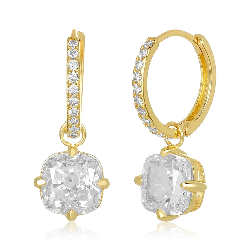 

Gemnel large diamond huggie 925 sterling silver for 2024 women jewelry square cubic zircon duke hoop earring