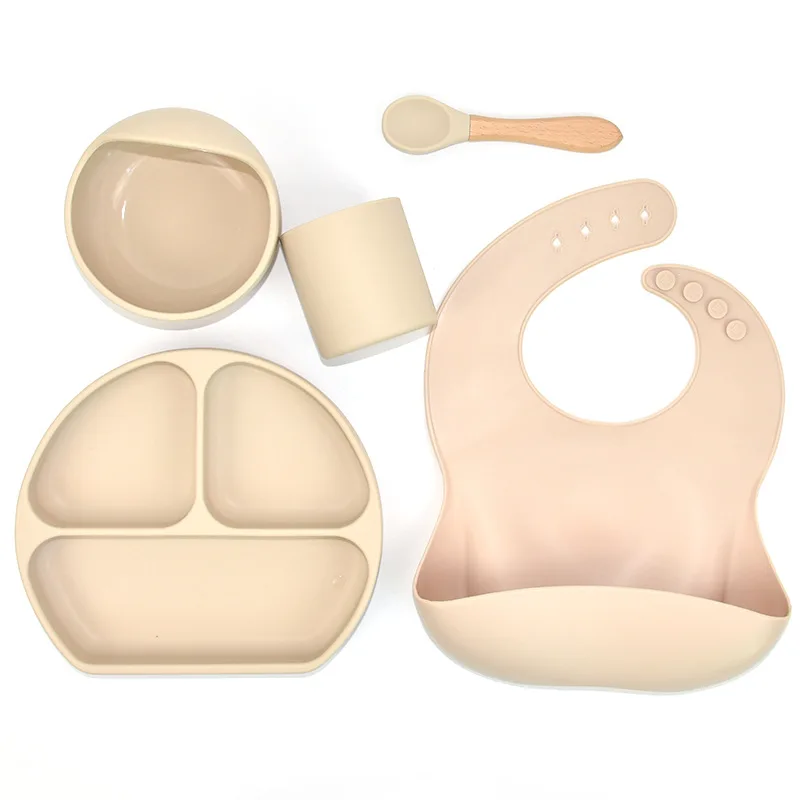 

Custom New Arrival Waterproof Unbreakable Silicone Feeding Bowl Set With Suction