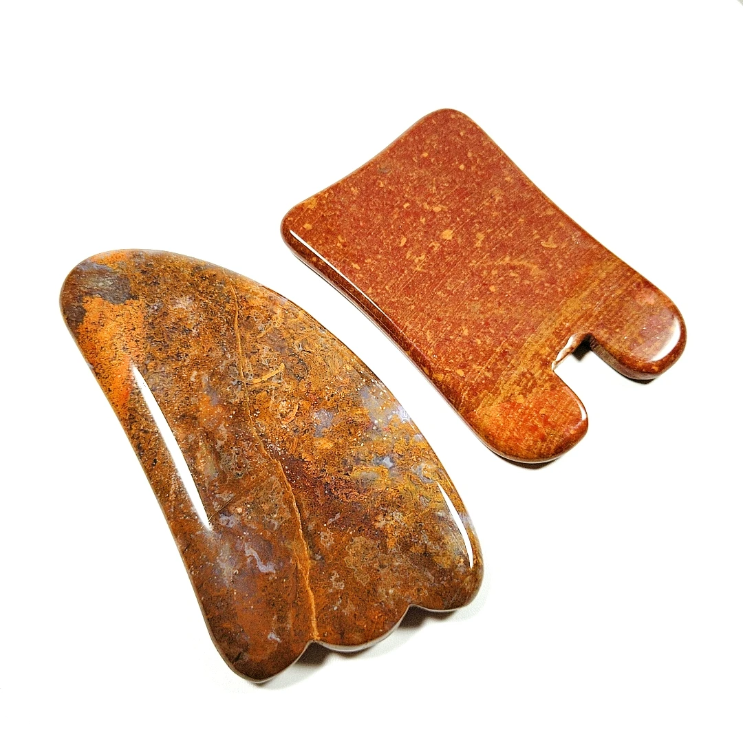 

Buy in bulk Spiky Mookaite jasper guasha board spiky guastone beauty equipment