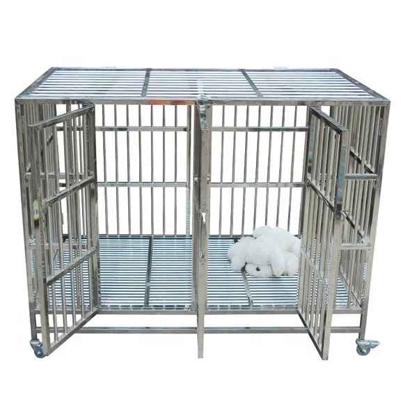

Factory Direct-selling Stainless Steel Heavy Duty Custom Made-in-China Large Animal Pet Dog Cages with Divider
