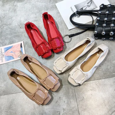 

HLS373 Soft sole Dancing peas shoes Comfortable Ladies Flat Custom Casual Shoes, Red, black, apricot, beige