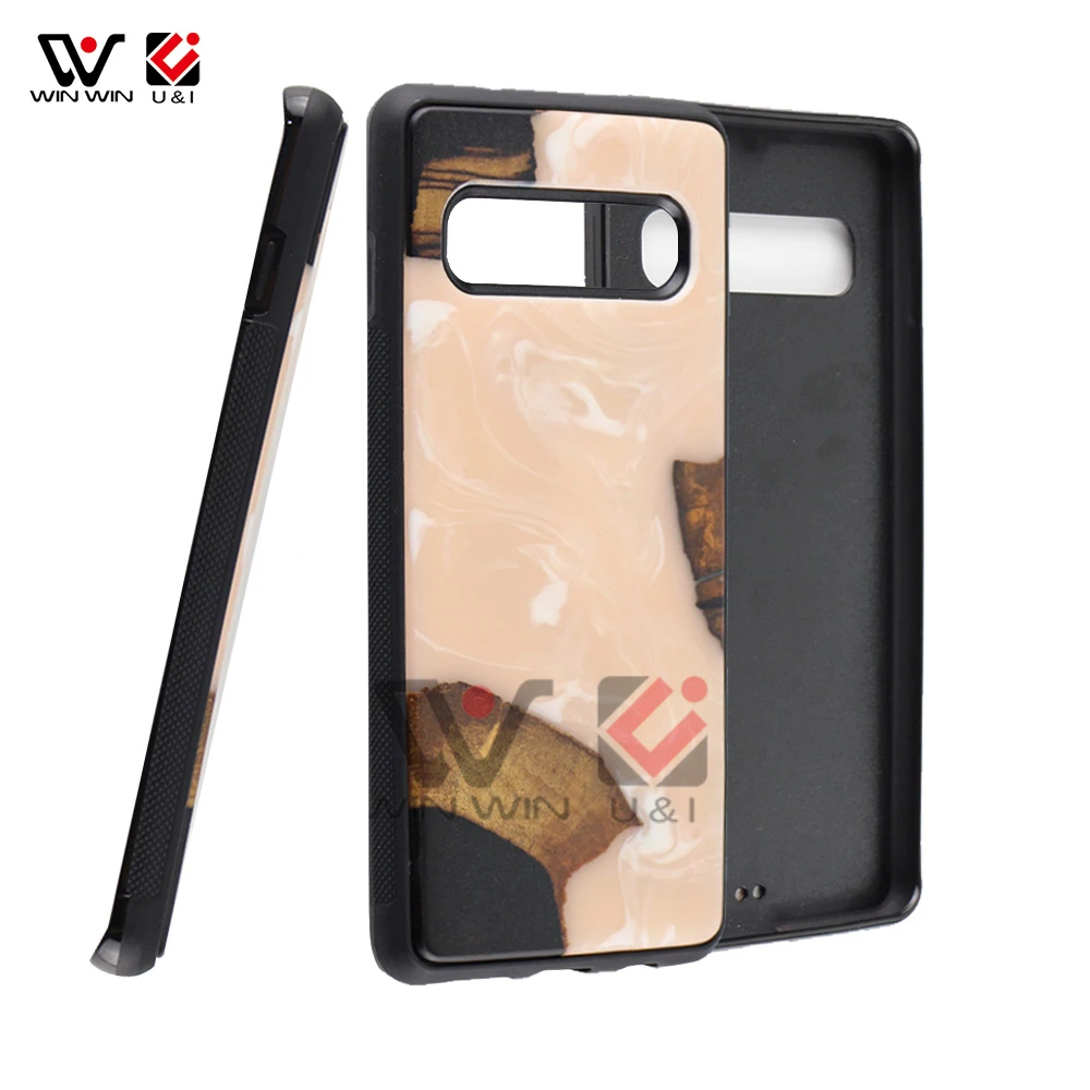 

Hard Protective Wood Resin Back Cover Protective Soft Side Edge Phone Case For iPhone 12, Customized