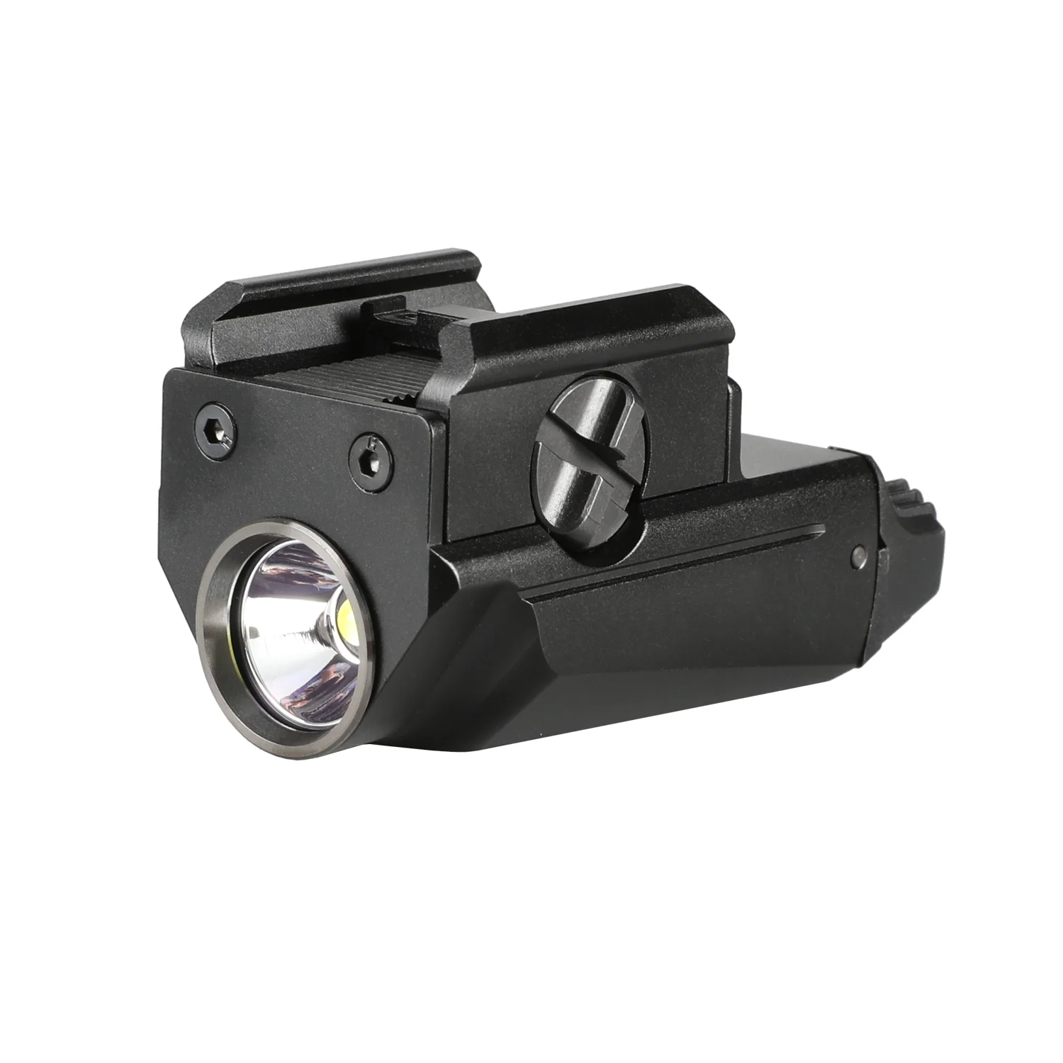 

Compact Tactical Real Weapon Gun Flashlight LED 600 Lumen Pistol Glock 17 19 Light sight For Rail Mount Hunting night scope, Black