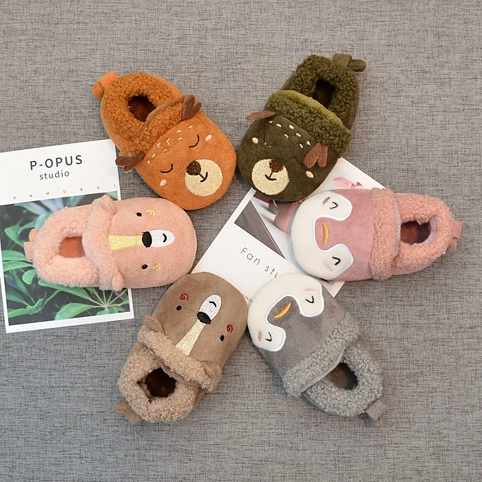 

Baby Boy Girl Infant Novelty Animal Fleece Home Slipper shoes