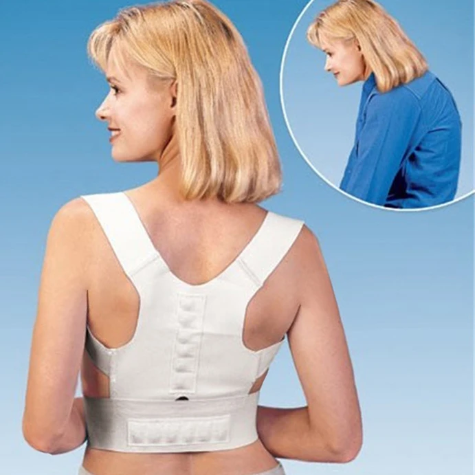 

Amazon Hot sale neoprene Magnetic Lumbar support Belt Posture Corrector Back Brace Belt, White/black or customized