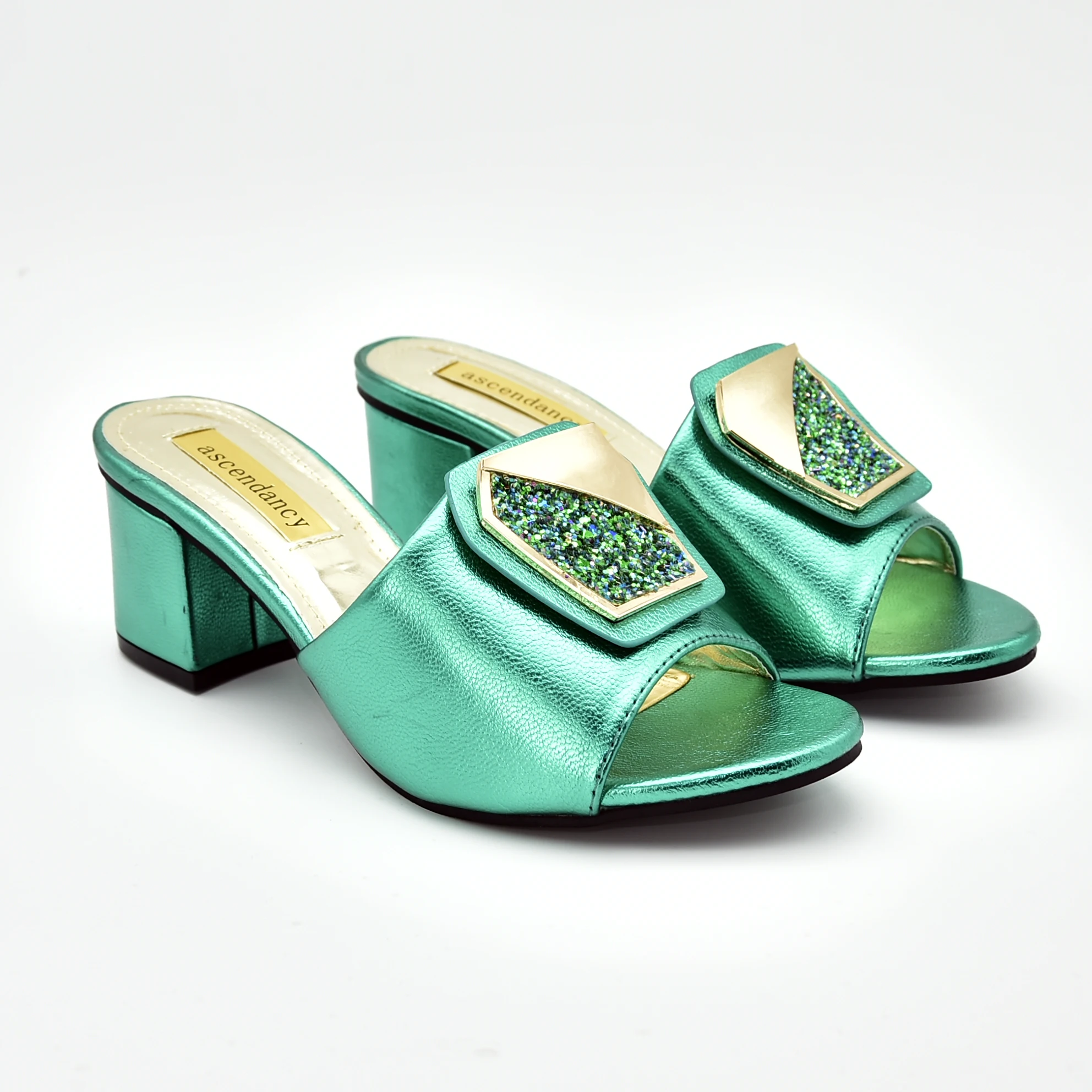 

Rortydream casual lady sandals green women high heel shoes 7cm women shoes 2019