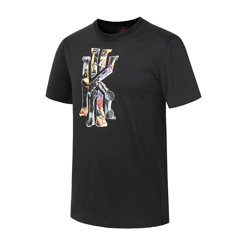 

Wholesale Basketball Round Neck Short Sleeve T-Shirt Summer Basketball Loose Cotton Sports Leisure Short Sleeve, Customized color