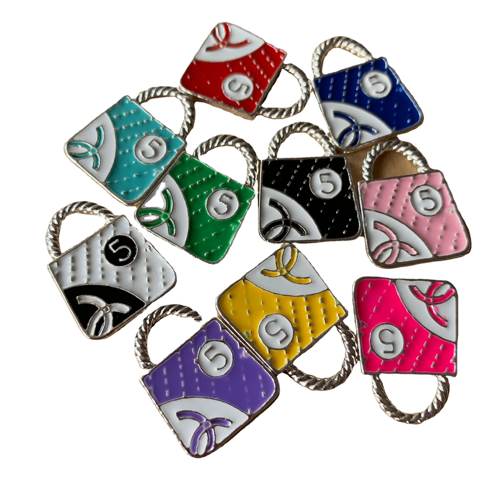 

silver lady bag charms for bracelets jewelry making designer charms for DIY bracelets purse charms jewelry manufacturer