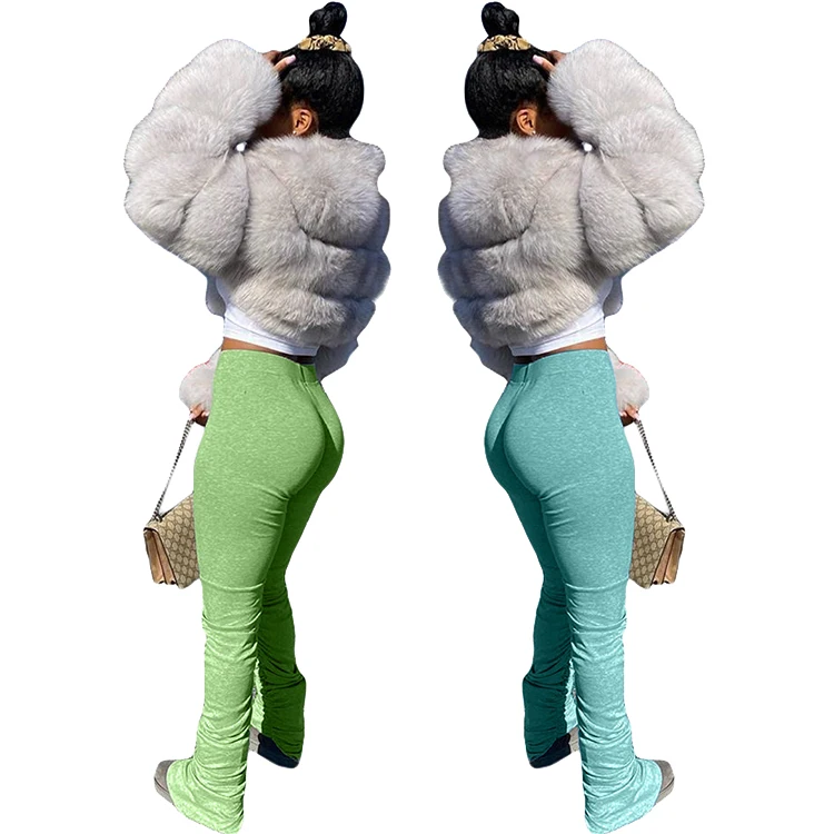 

XS-3XL wind breaker pants women stacked pants women's trousers