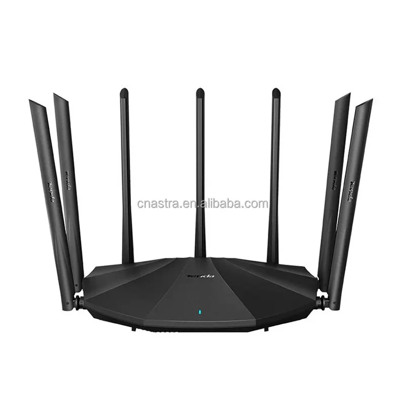 

Tenda AC23 AC2100 Router Gigabit 2.4G 5.0GHz Dual-Band 2033Mbps Wireless Router Wifi Repeater with 7 High Gain Antennas Wider, Black