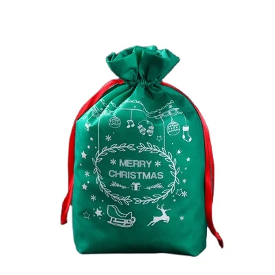 

New Large Christmas Decorations Christmas Gift Bag Santa Claus Drawstring Bag Christmas Tree Decoration Surprise Candy Bags, As picture show