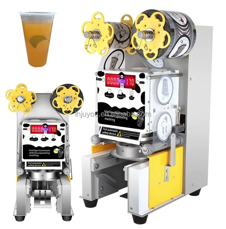 

Fully automatic size 90-95mm Cup sealing machine Bubble tea cup sealer Milk tea cup sealing machine with best price