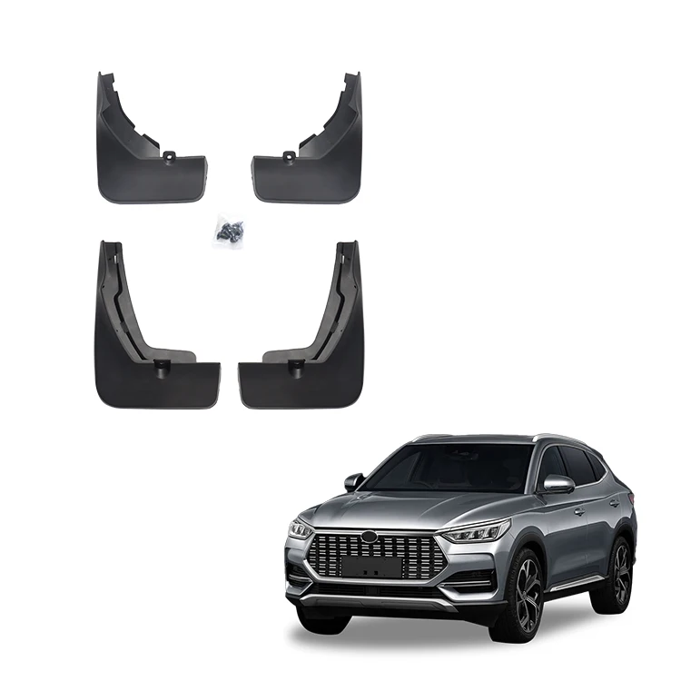 

High Quality Car Exterior Accessories 4Pcs Front Rear Mud Flaps Guard Flares Splash Mudguard For BYD Song Plus Accessory