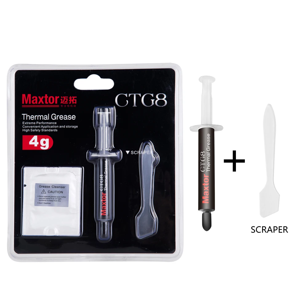 

Maxtor CTG8C 4g grey tube syringe high thermal conductive heat sink CPU thermal grease thermal paste processor pasta termica