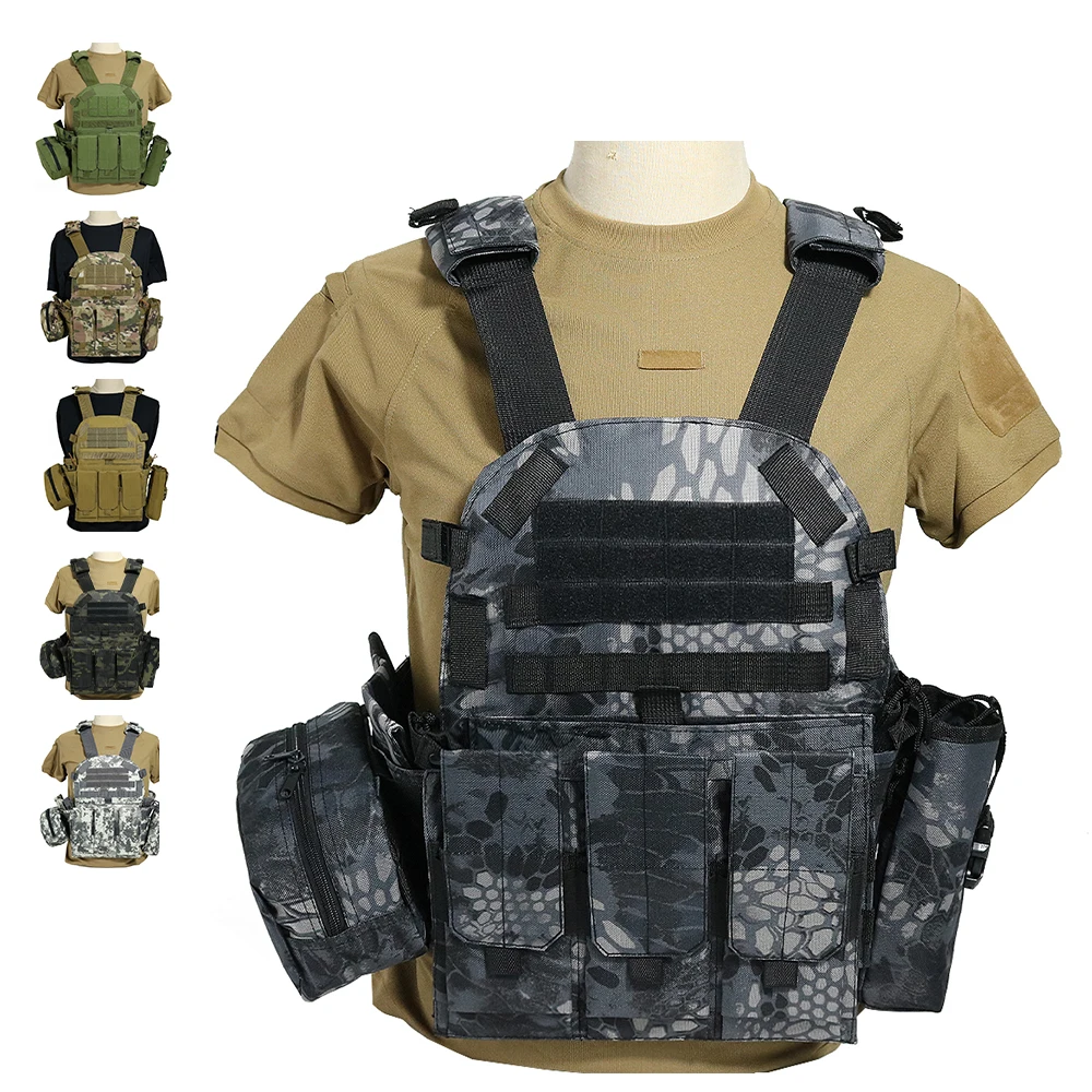 6094 Training Tactical Vests CS Game Paintball Combat Assault Plate Carrier Shooting Hunting Outdoor Nylon Molle Vest