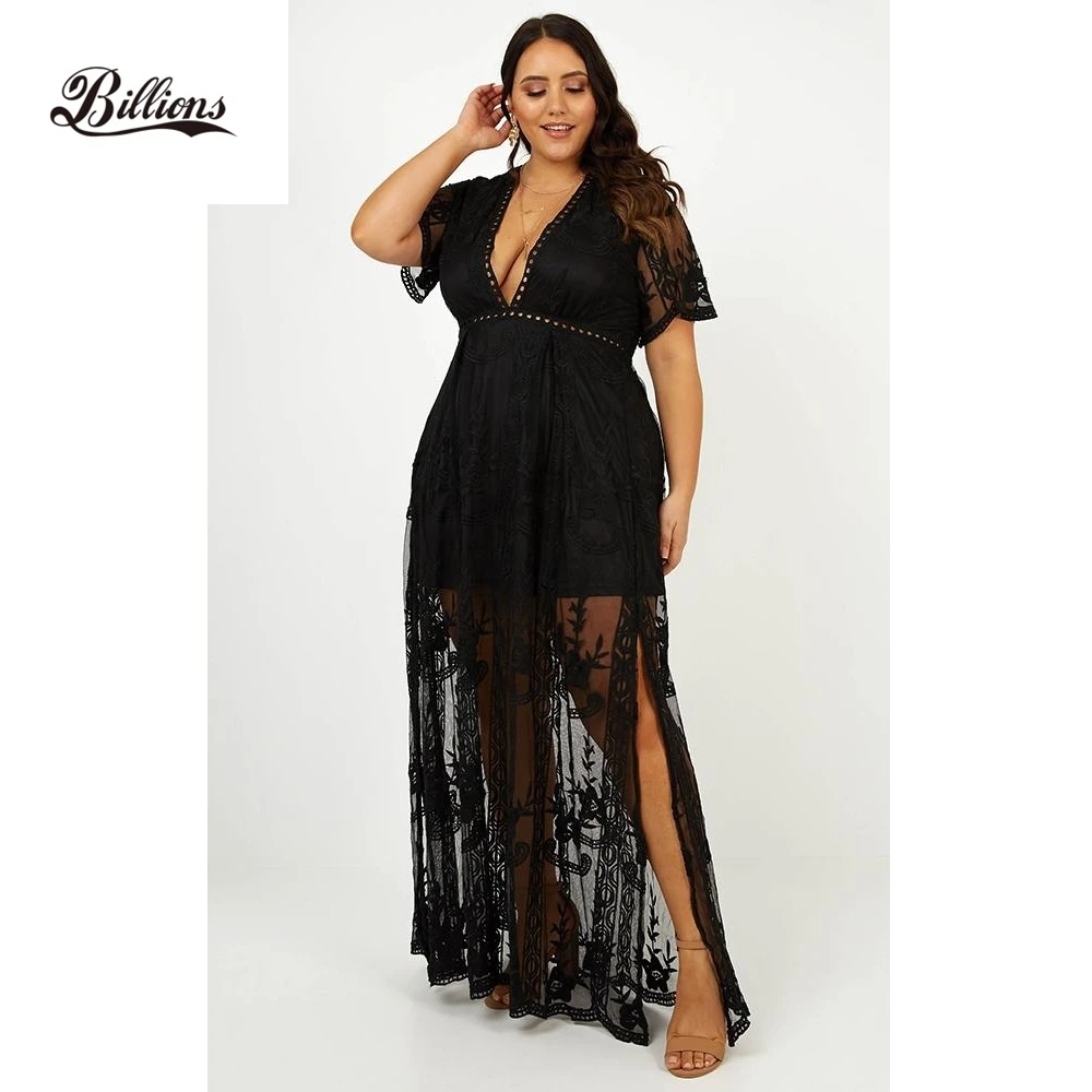 

Maxi Dress In Black Lace Women Dress