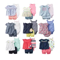 

3 piezas Baby Clothing Set Girl Romper ropa para bebes nia Ruffle Smocked Baby romper