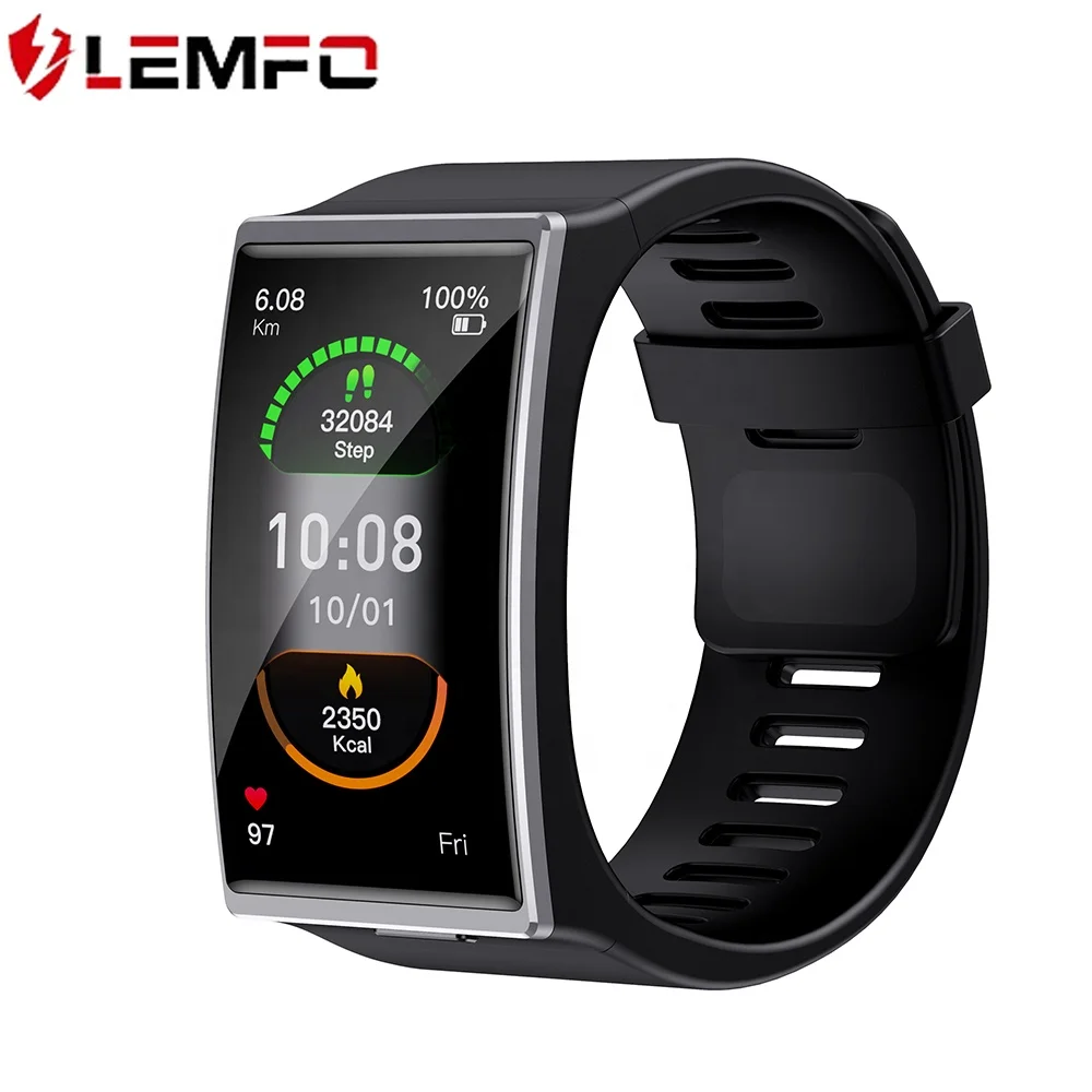 

LEMFO New DM12 IP68 silicone rubber strap custom digital men watch smart watch for fitness sports modes