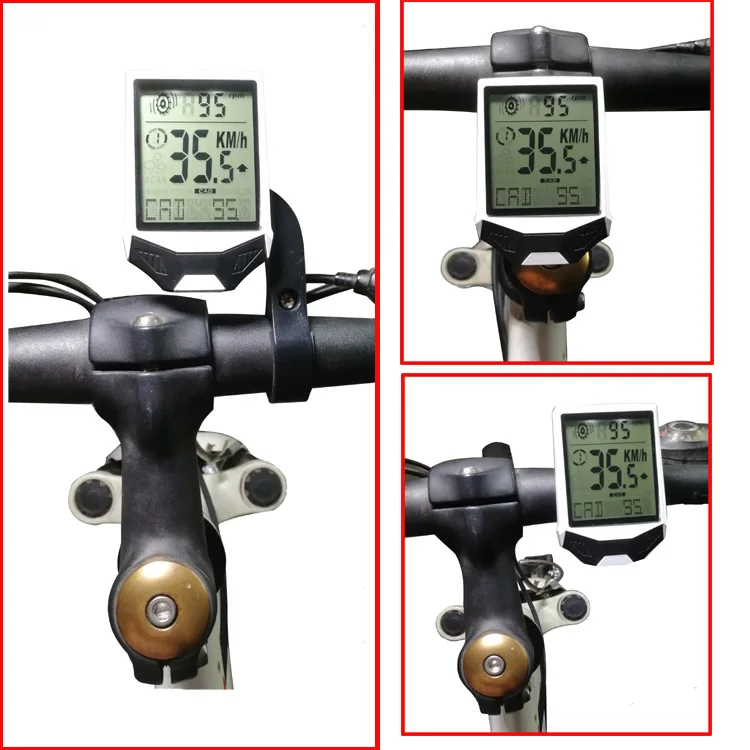 
001Step frequency heart rate speed three-in-one code table wireless bicycle code table multi-function odometer riding equipment 