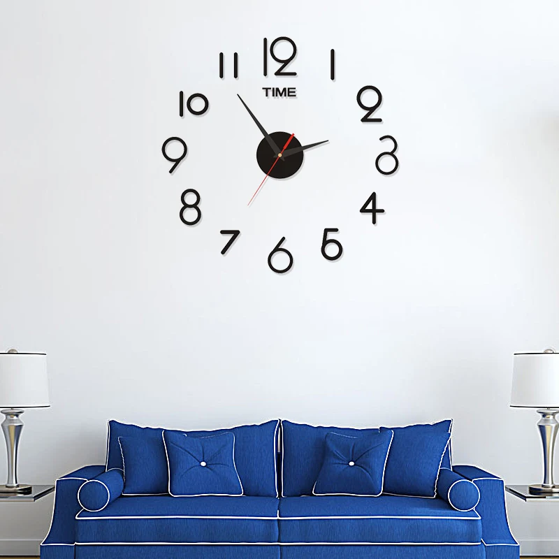 

Creative acrylic 3D wall clock DIY clock mute wall clock, Customized color