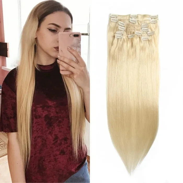 

20 inch 22 inch 30 inch long straight real clip in hair extension 200g 220g 290g 350g remy clip in human hair extensions